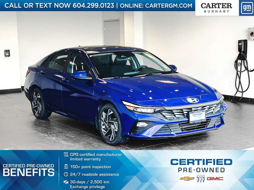 Blue 2024 Hyundai Elantra Sedan Continuously Variable Transmission