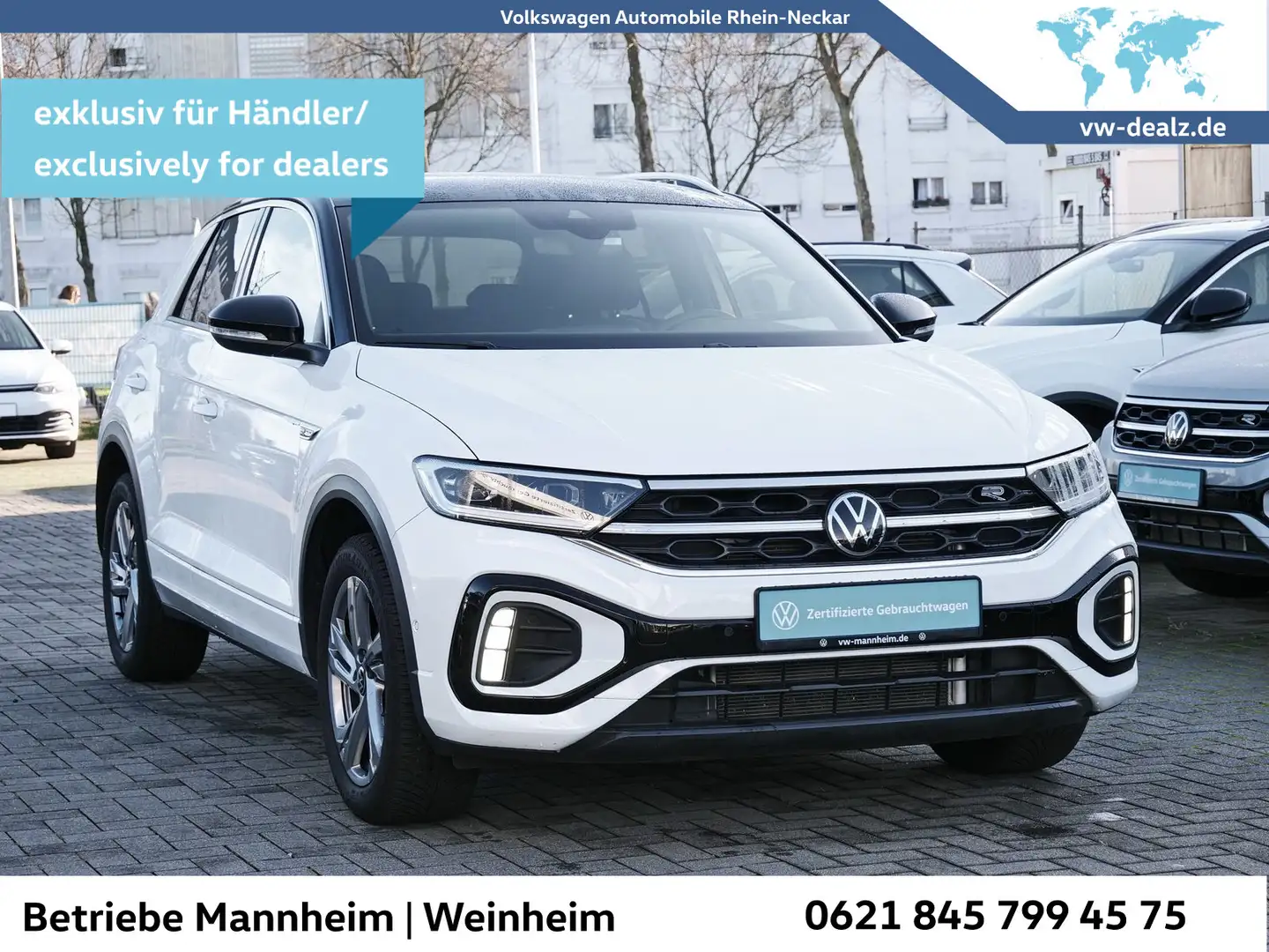 Volkswagen T-Roc 1.5 TSI R-Line DSG AHK Kamera Navi uvm Weiß - 2