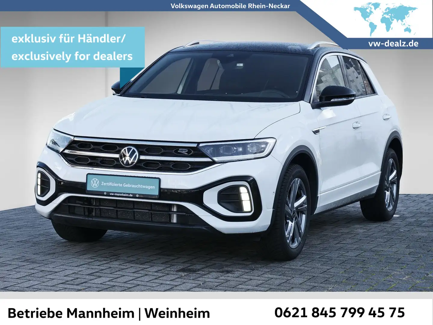 Volkswagen T-Roc 1.5 TSI R-Line DSG AHK Kamera Navi uvm Weiß - 1
