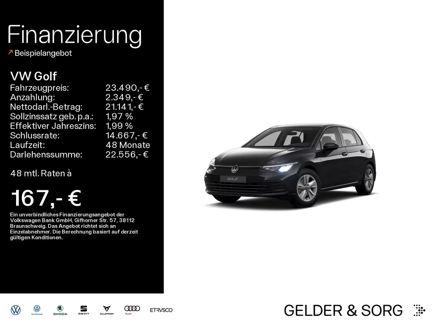 Volkswagen Golf Life 1.5 TSI LED*EPH*Digital*Pano*DAB+ Noir - 1