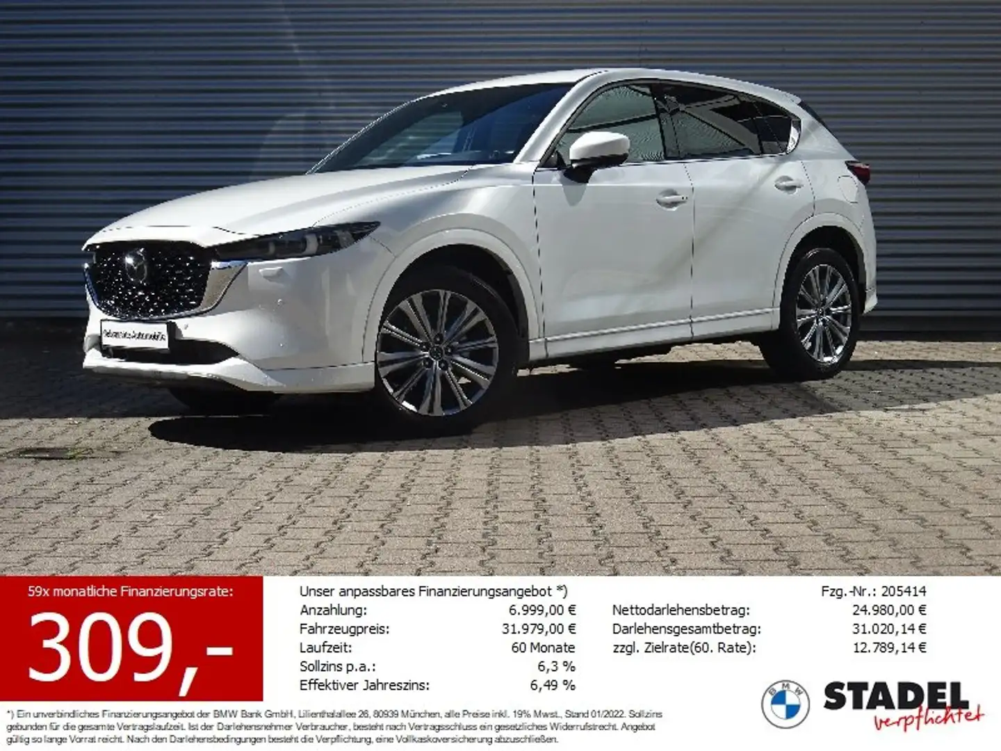 Mazda CX-5 Skyactiv-D 184 AWD Takumi HuD 360° LED Blanc - 1