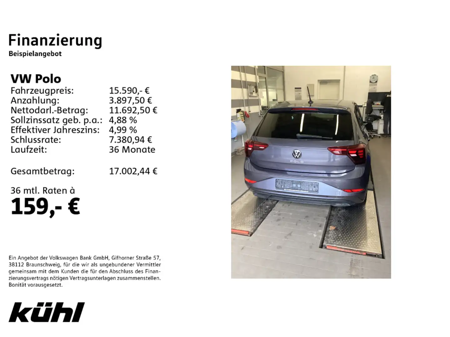 Volkswagen Polo VI 1.0 TSI Life LM15,IQ Drive Paket,SHZ., Grau - 2