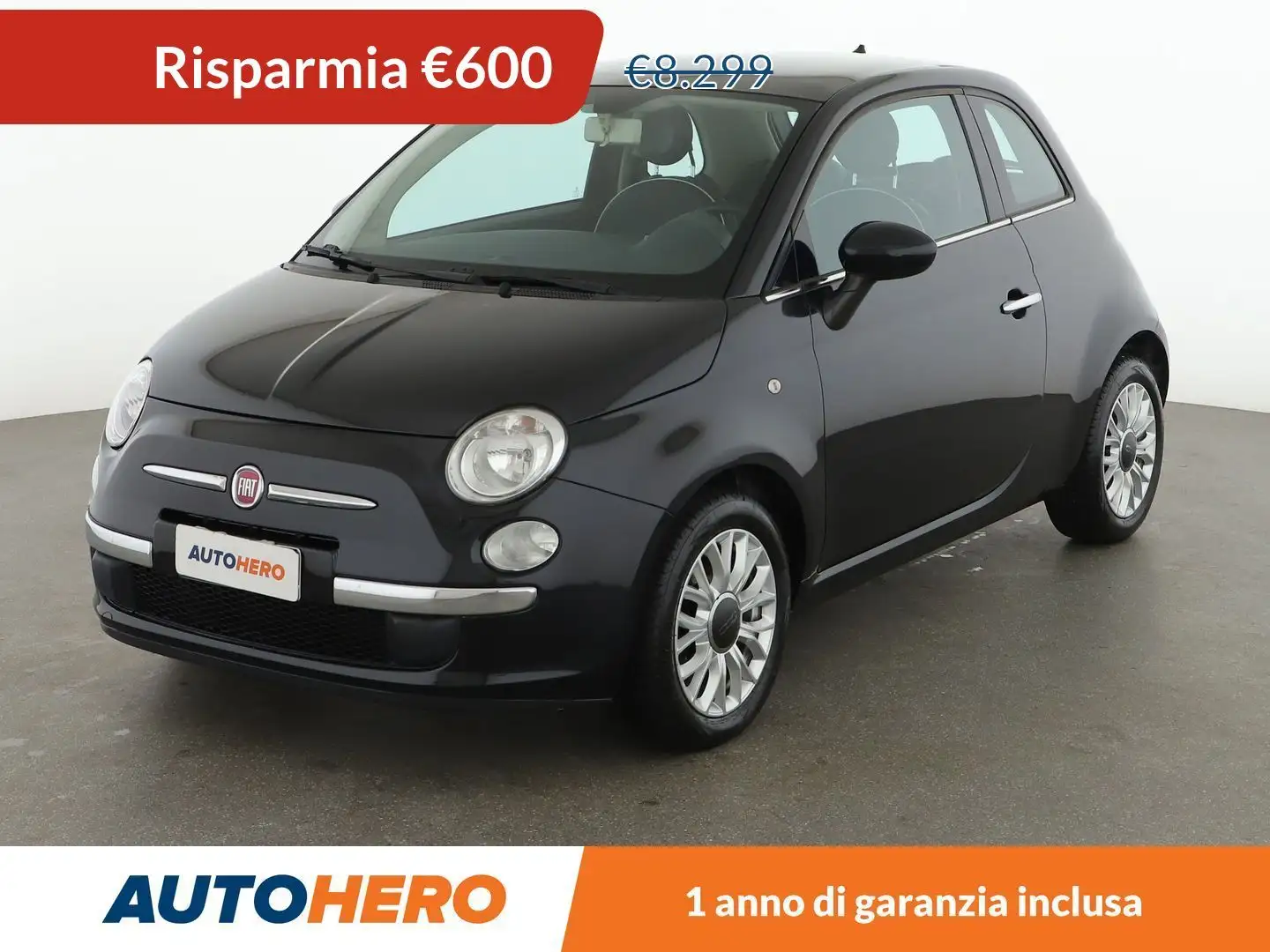 Fiat 500 1.2 Lounge Noir - 1