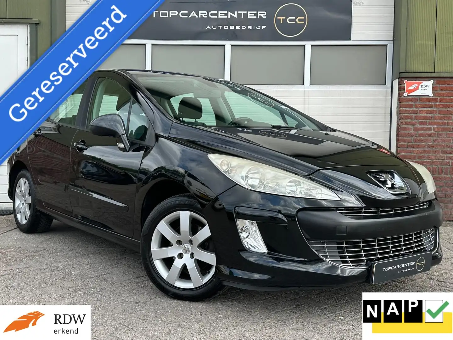 Peugeot 308 1.6 VTi Style/AIRCO/PARKS/AUT/APK/NAP Zwart - 1