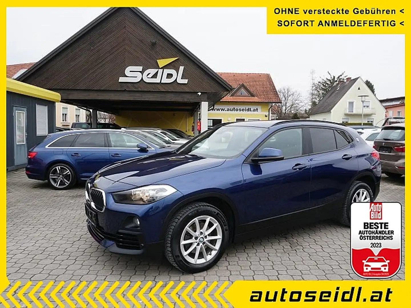 BMW X2 X2 sDrive 18d *LEDER+NAVI* Modrá - 1