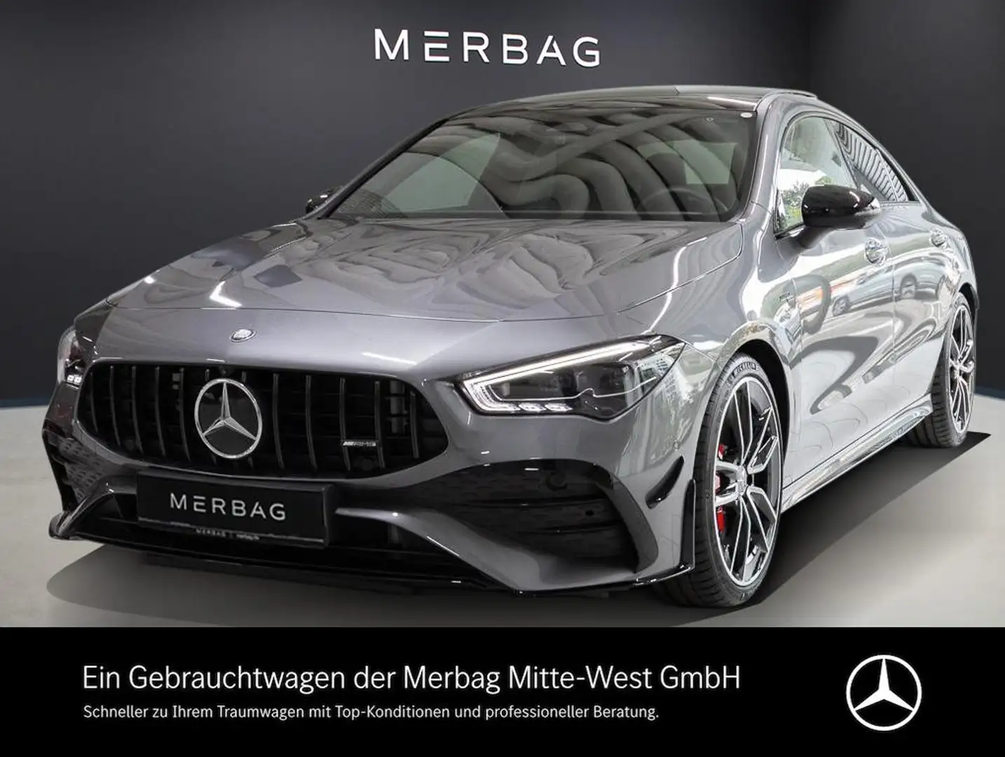 Mercedes-Benz CLA 35 AMG AMG CLA 35 4MATIC Coupé Pano SpurW Sport S-Sitz Grau - 1
