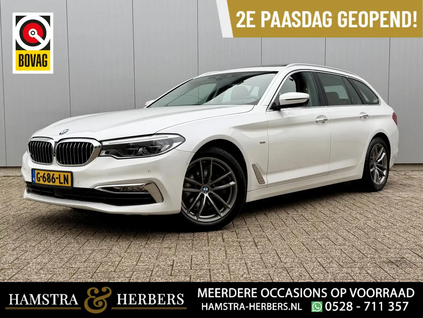 BMW 540 5-serie Touring 540i xDrive High Executive wit Blanco - 1