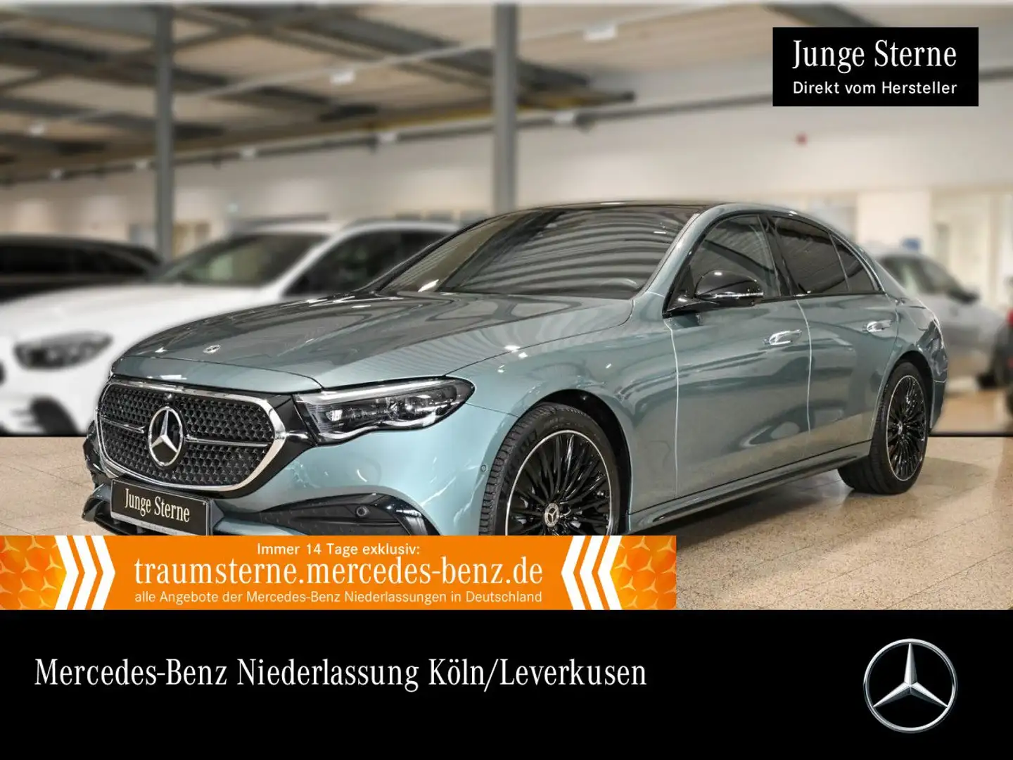 Mercedes-Benz E 300 e Hybrid AMG 360° Pano Burmester Distr. PTS Argent - 1