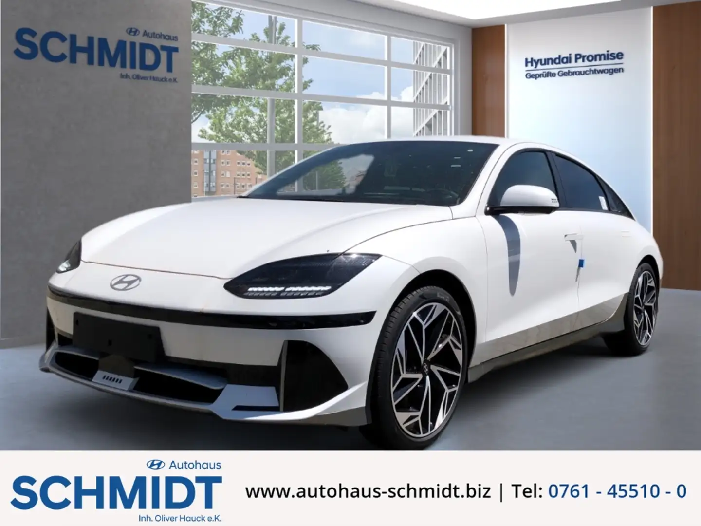 Hyundai IONIQ 6 Uniq !ABVERKAUF! Elektro 77 kWh 20'' Navi LED HUD Weiß - 1