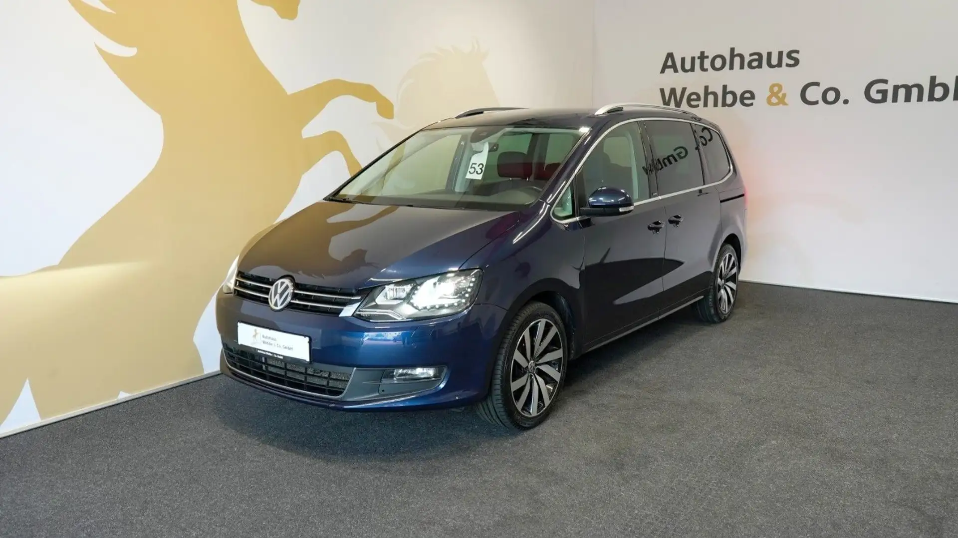 Volkswagen Sharan Allstar DSG 7 Sitze ACC CarPlay R.Cam PDC Blau - 1