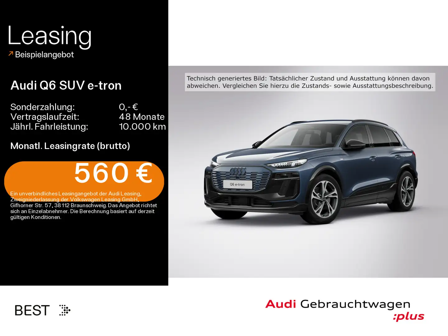 Audi Q6 e-tron quattro S-LINE*NAVI*MATRIX*LEDER*SHZ*2 Blau - 1