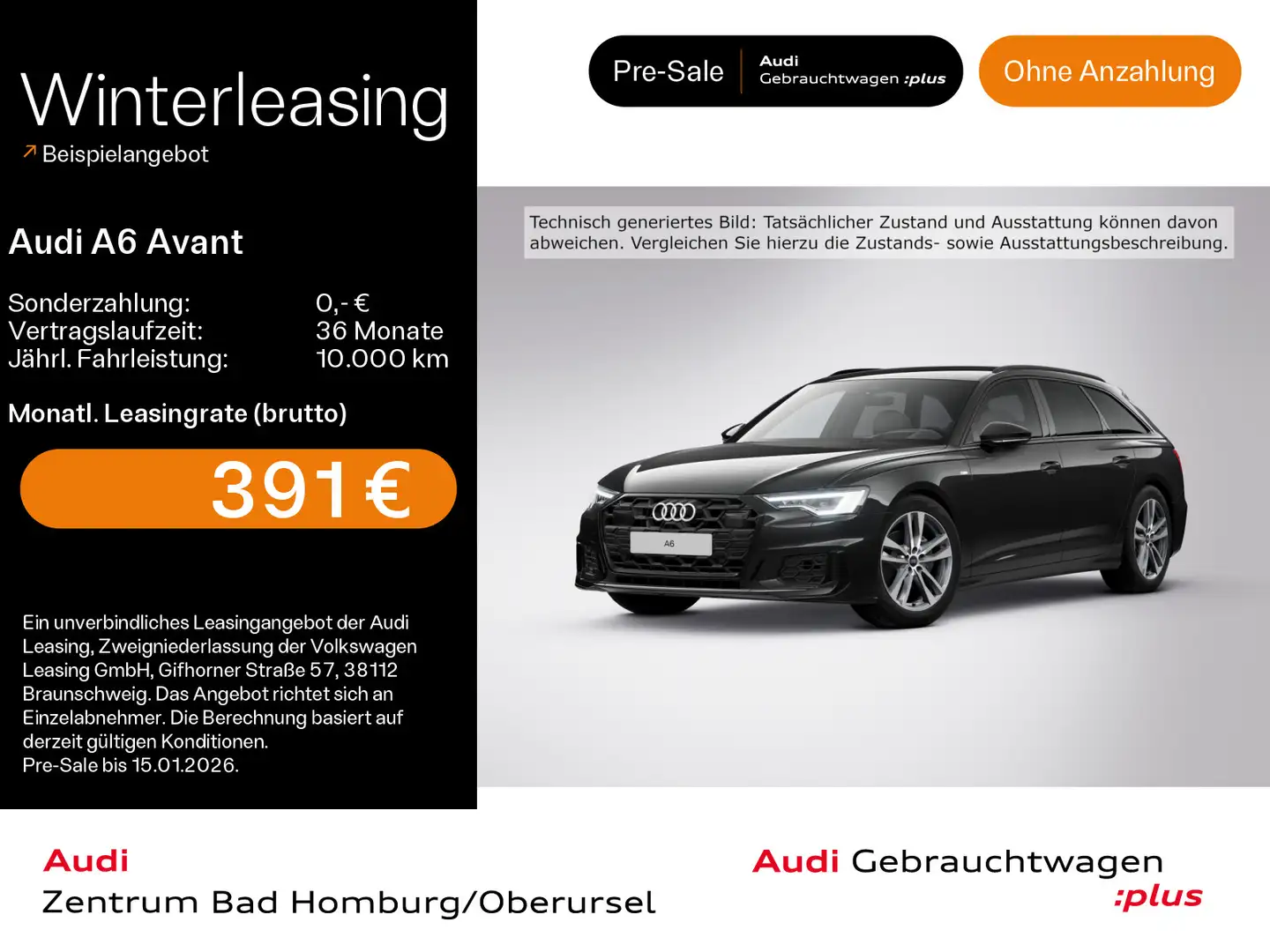 Audi A6 Design 40 TDI S line*Navi*Matrix*Alu*HU Schwarz - 1