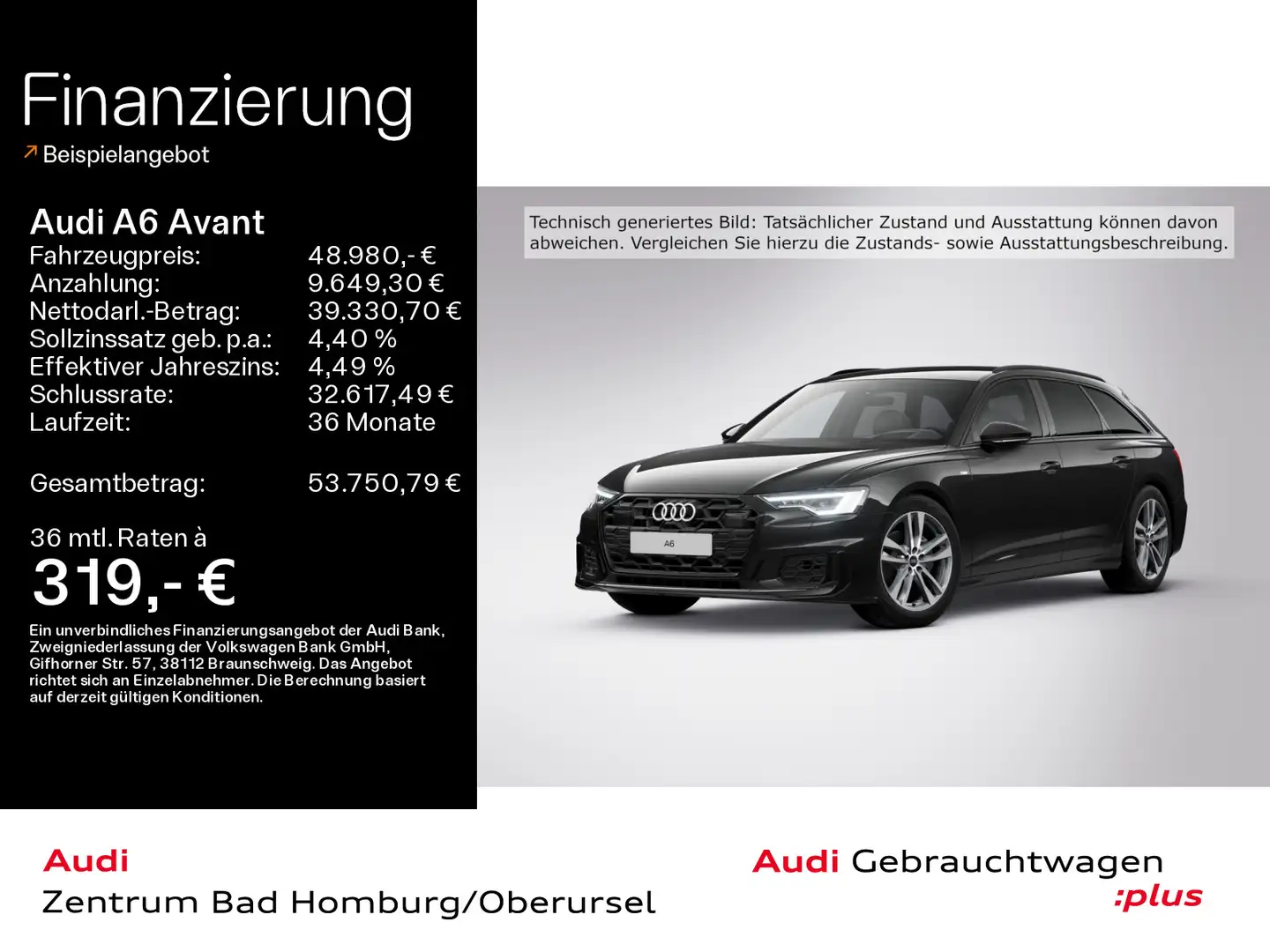 Audi A6 Design 40 TDI S line*Navi*Matrix*Alu*HU Schwarz - 1