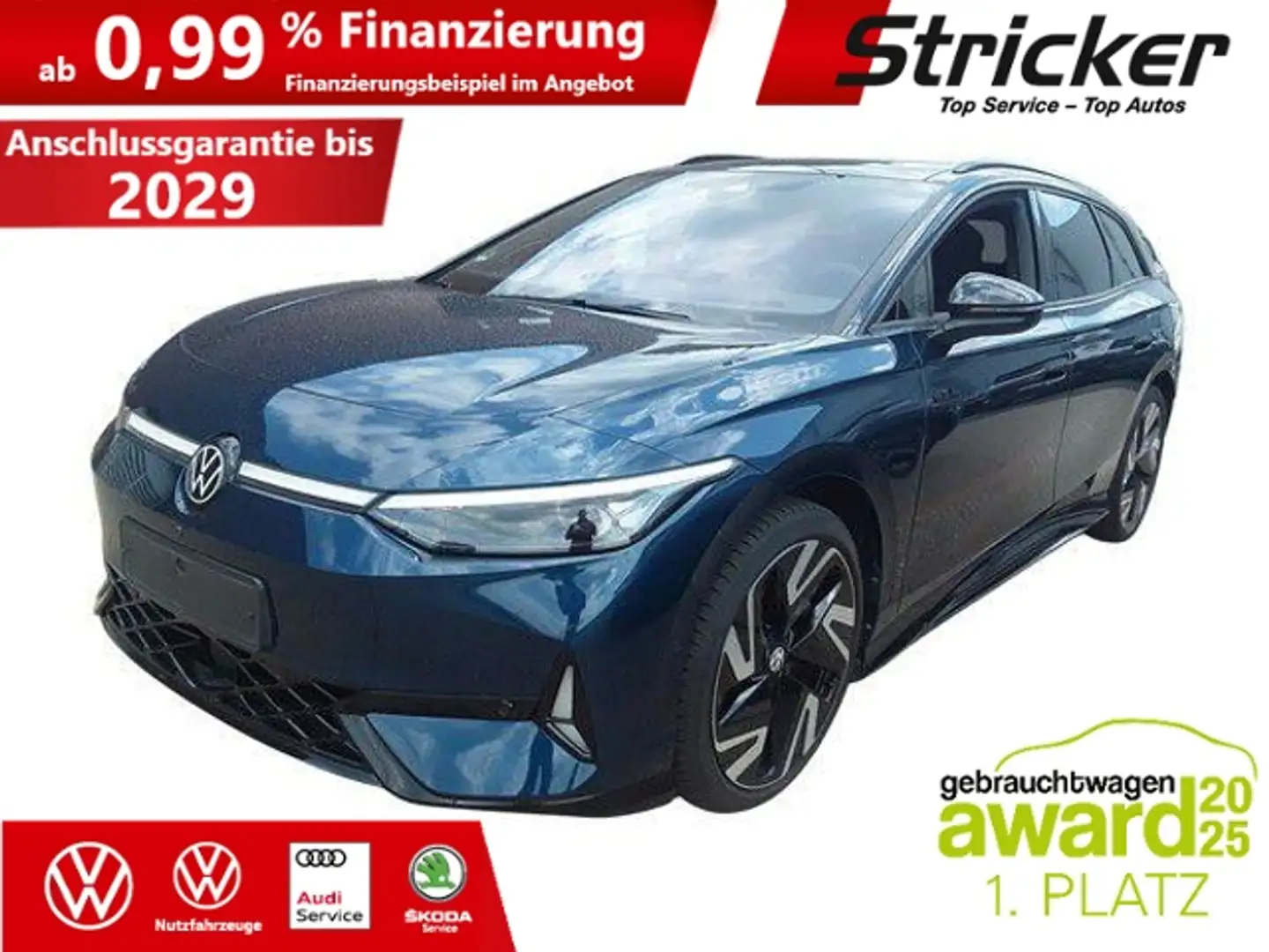 Volkswagen ID.7 Tourer GTX 250/77 418,-ohne Anzahlung AHK Wärmepu Blau - 2