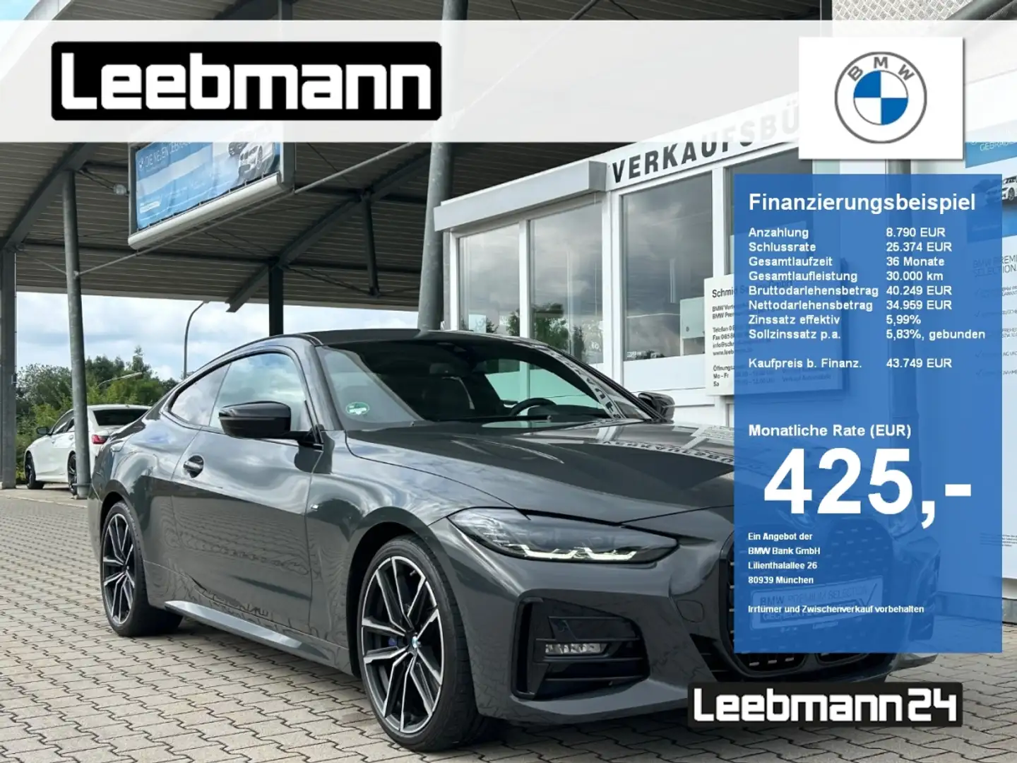 BMW 430 d xDrive Coupé M-Sport-Pro 2 JAHRE GARANTIE Gri - 1