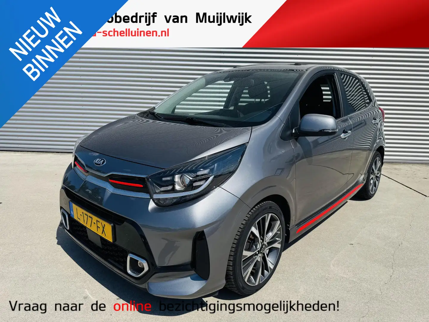 Kia Picanto 1.0 T-GDi GT-Line 5p 100pk | Sunroof | Stoel&Stuur Grijs - 1