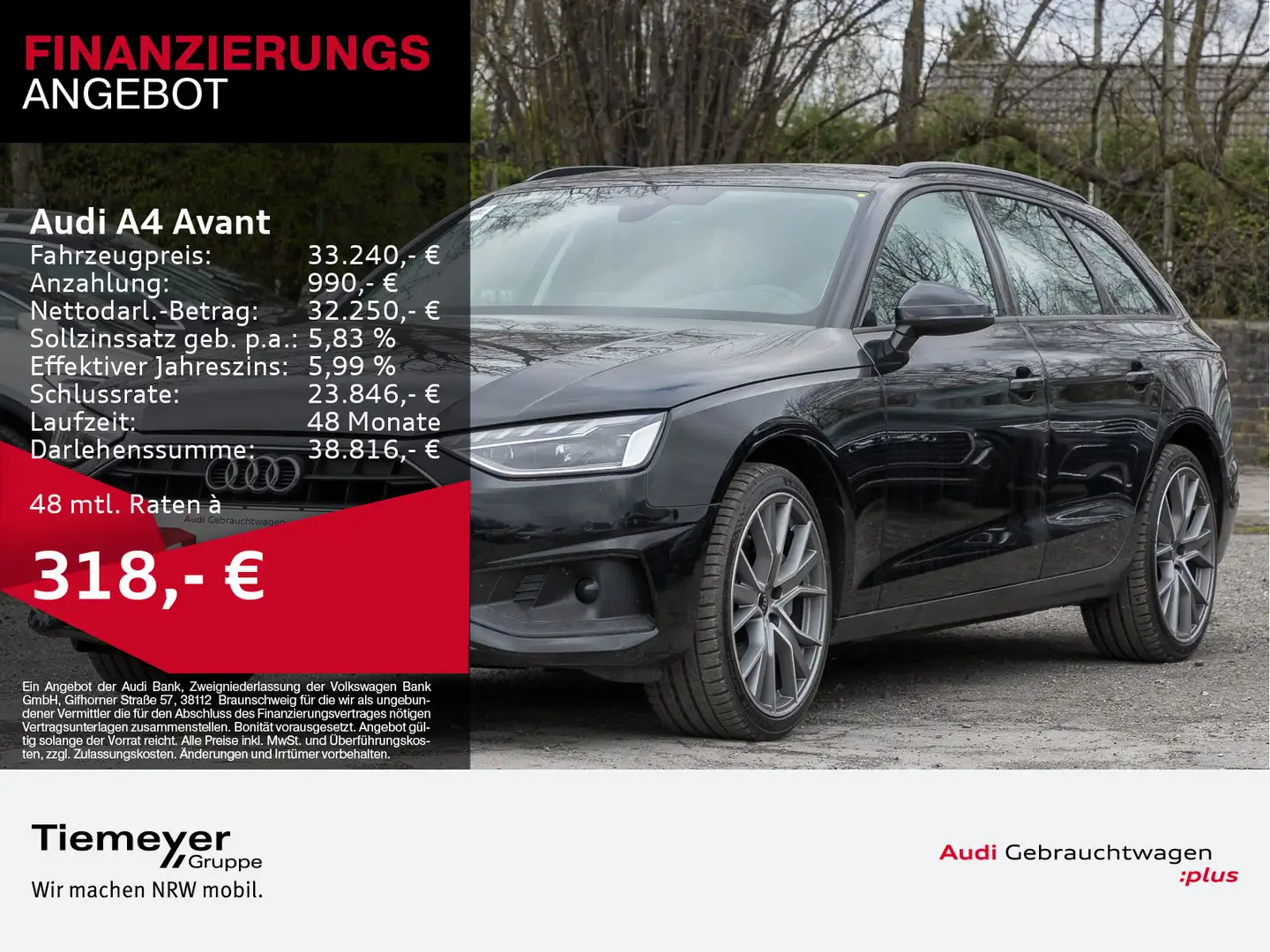 Audi A4 40 TFSI AHK BUSINESS LM18 Noir - 1