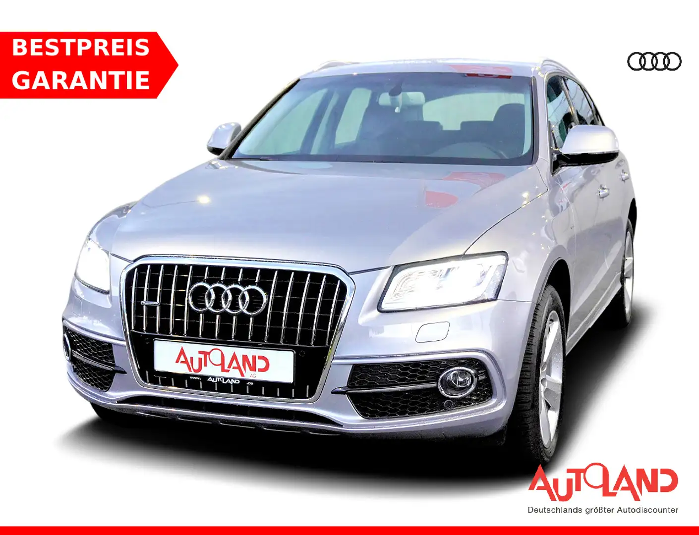 Audi Q5 2.0 TDI quattro S-Line Bi-Xenon Navi AHK PDC Silber - 1