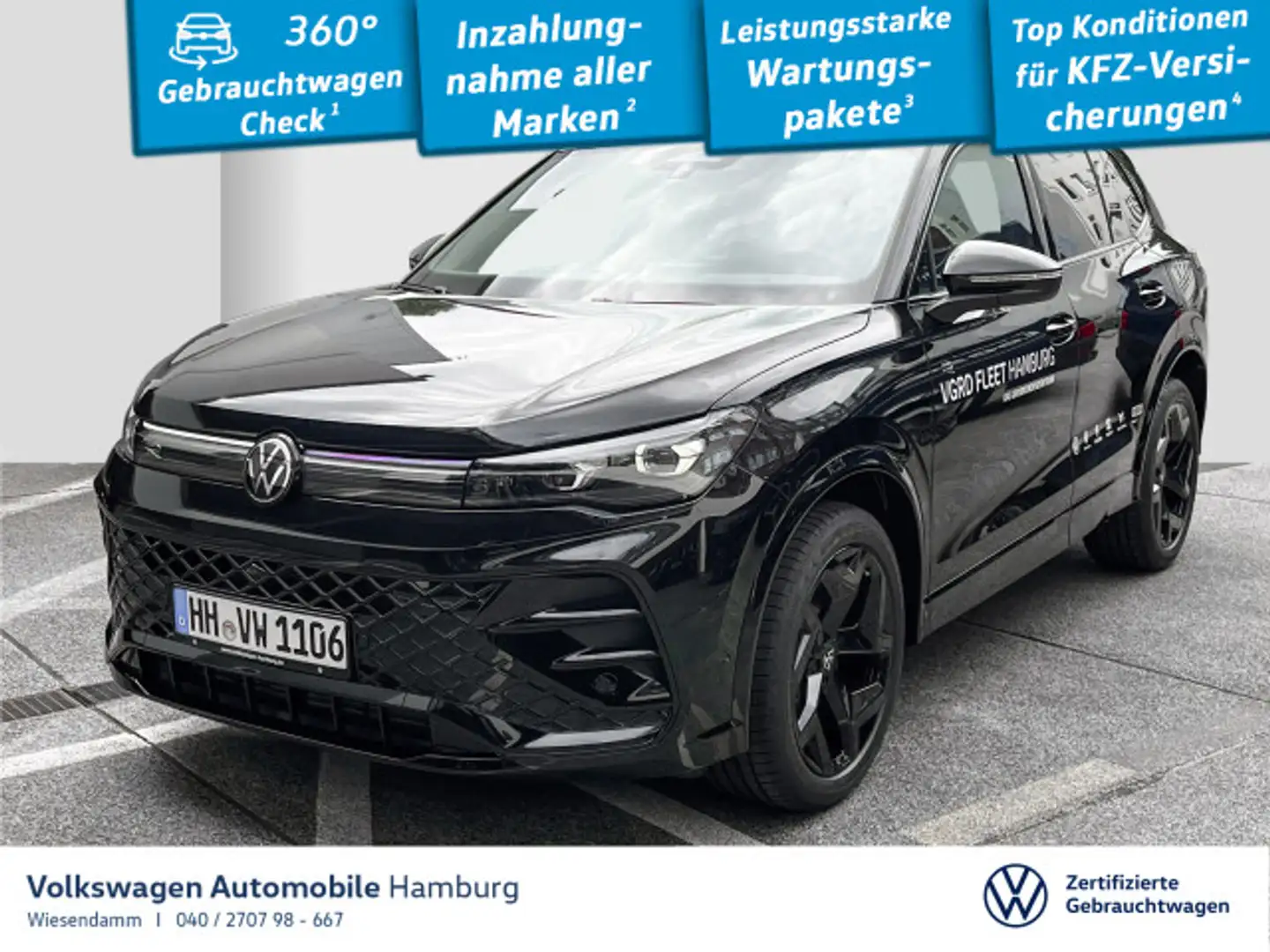 Volkswagen Tiguan 2.0 TDI DSG R-Line AHK Head up Display Schwarz - 1