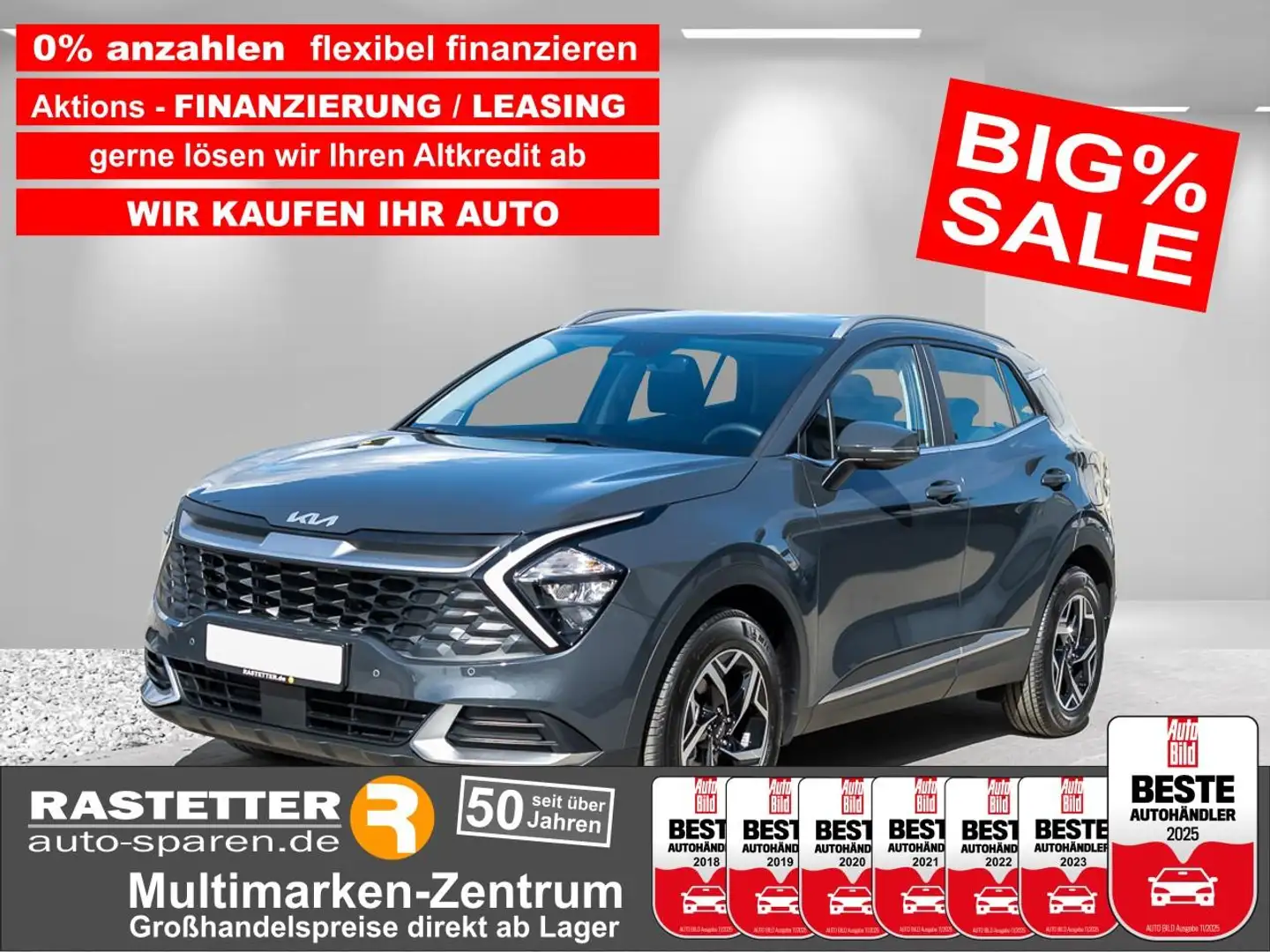 Kia Sportage T-GDI DCT 7Jahre+Navi+virtCP+ACC+Kamera+Sitzhzg+LE Grau - 1