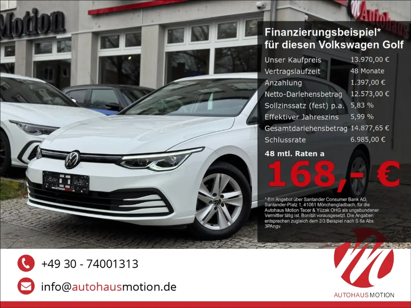 Volkswagen Golf VIII Life 2.0 TDI Navi Kamera LED ACC EU6d-T Ambie Wit - 1