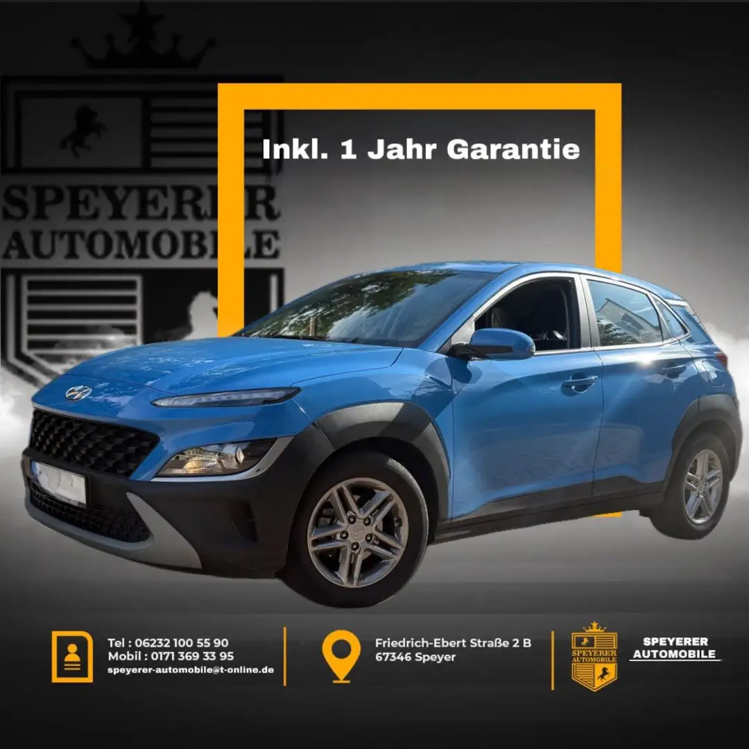 Hyundai KONA |APPLE/ANDROID|LED|SHZ|AUTOMATIK|FACELIFT Bleu - 1