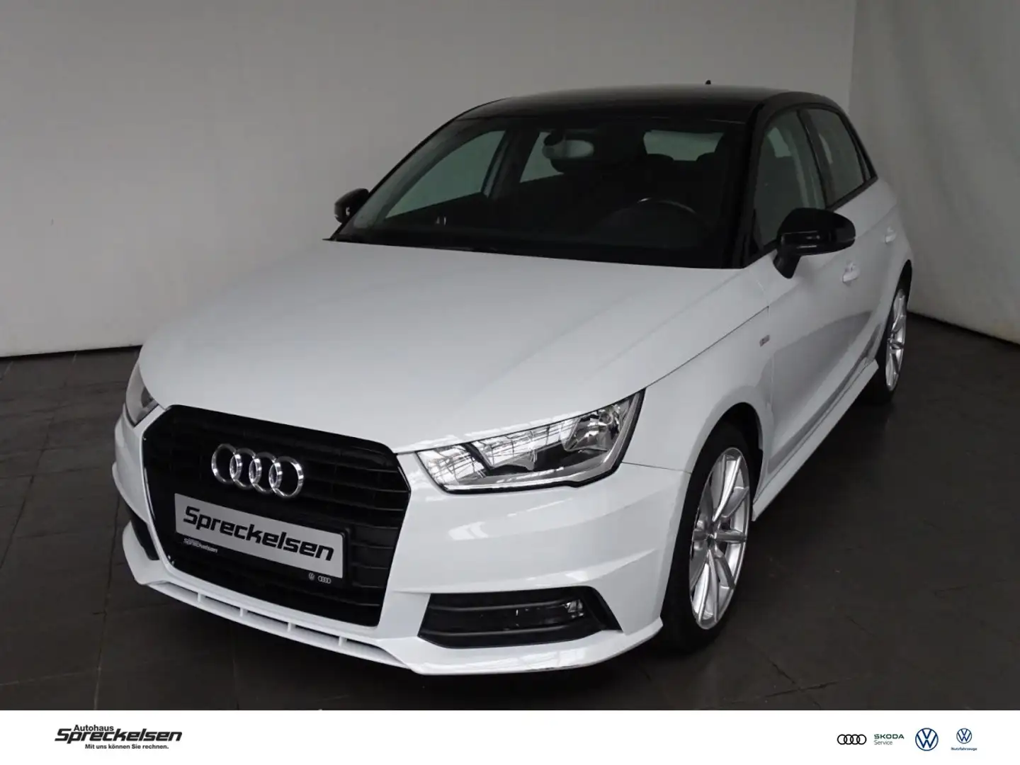 Audi A1 Sportback 1.0 TFSI Sportback s-line+Bluetooth+Klim Weiß - 1