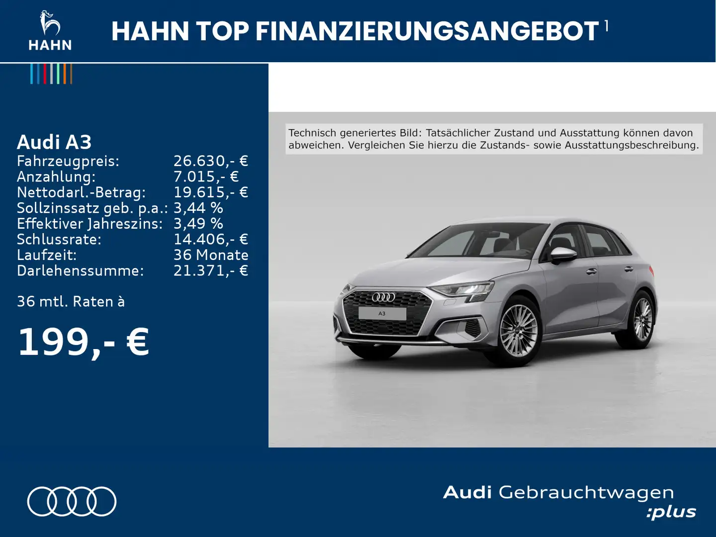 Audi A3 35 TFSI Sportback advanced GRA Sitzhzg 6 Gang Silber - 2