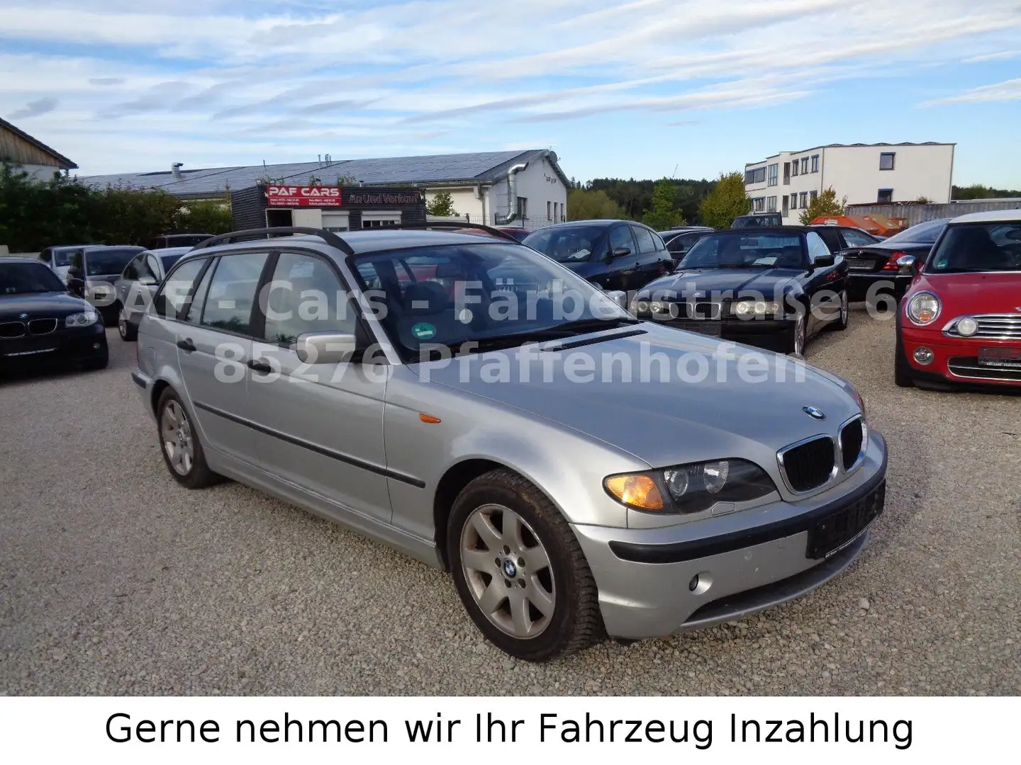 BMW 320 d Touring Automatik, AHK, PDC, BC, Euro 3 Silber - 1