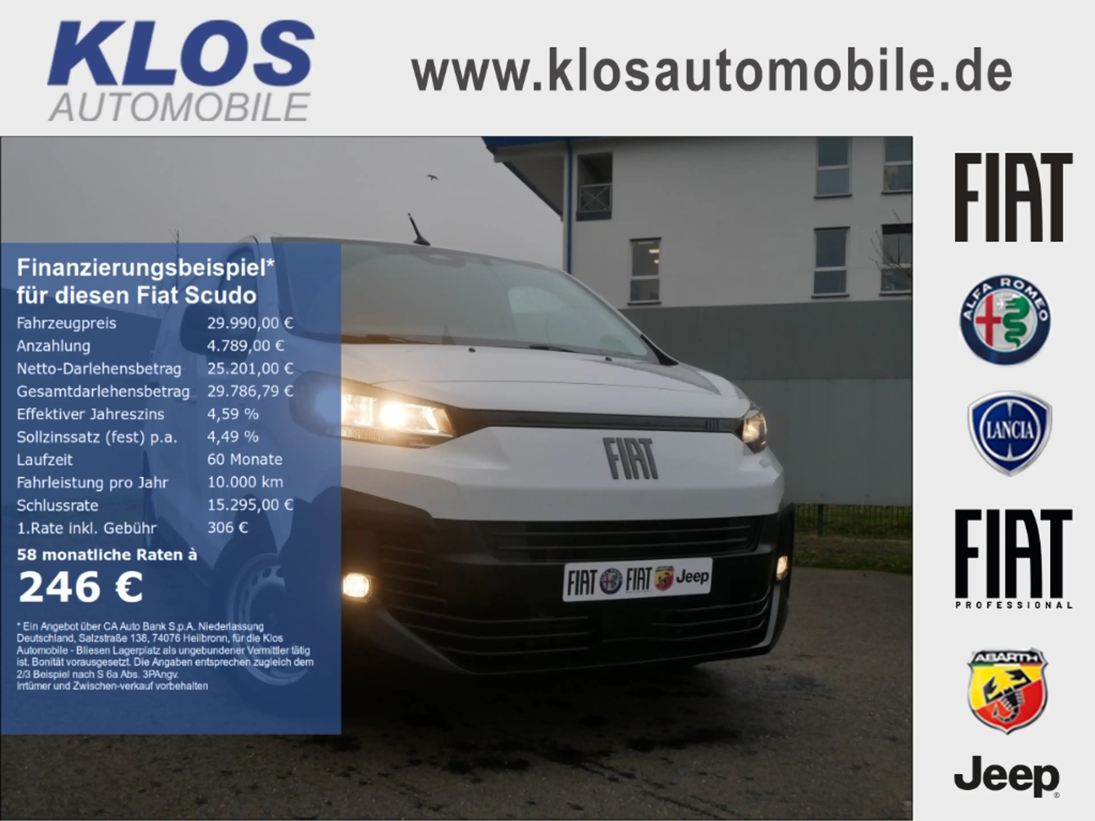 Fiat Scudo KAWA M L2 2.2 150 PS MT6 COMFORT SURROUND VIEW