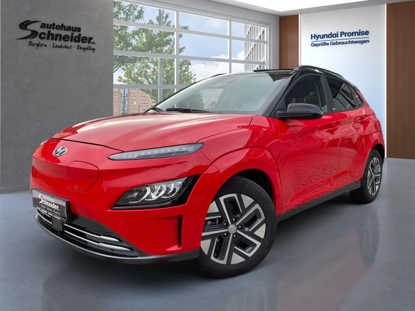 Hyundai KONA EV 39,2KWh TREND NAVI-PAKET/ DACHLACKIERUNG Rot - 1