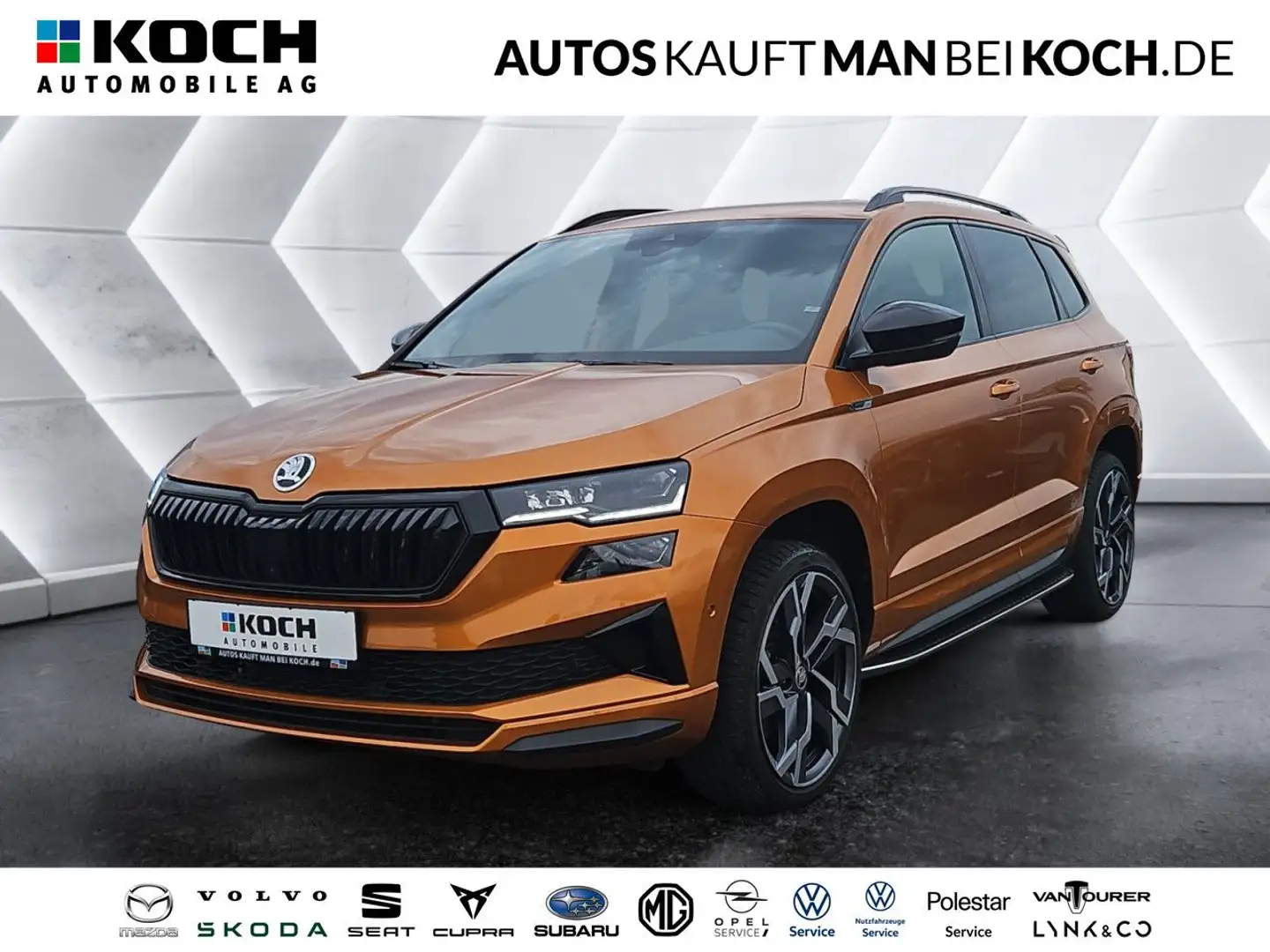 Skoda Karoq 1.5 TSI Sportline PANO SIDESTEPS 19" Navi Orange - 1