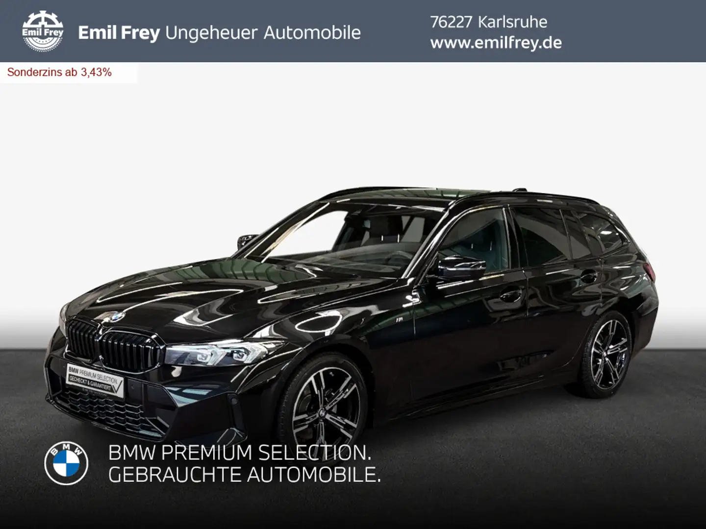 BMW 320 i Touring Aut.Sportpaket Hifi AHK Schwarz - 1