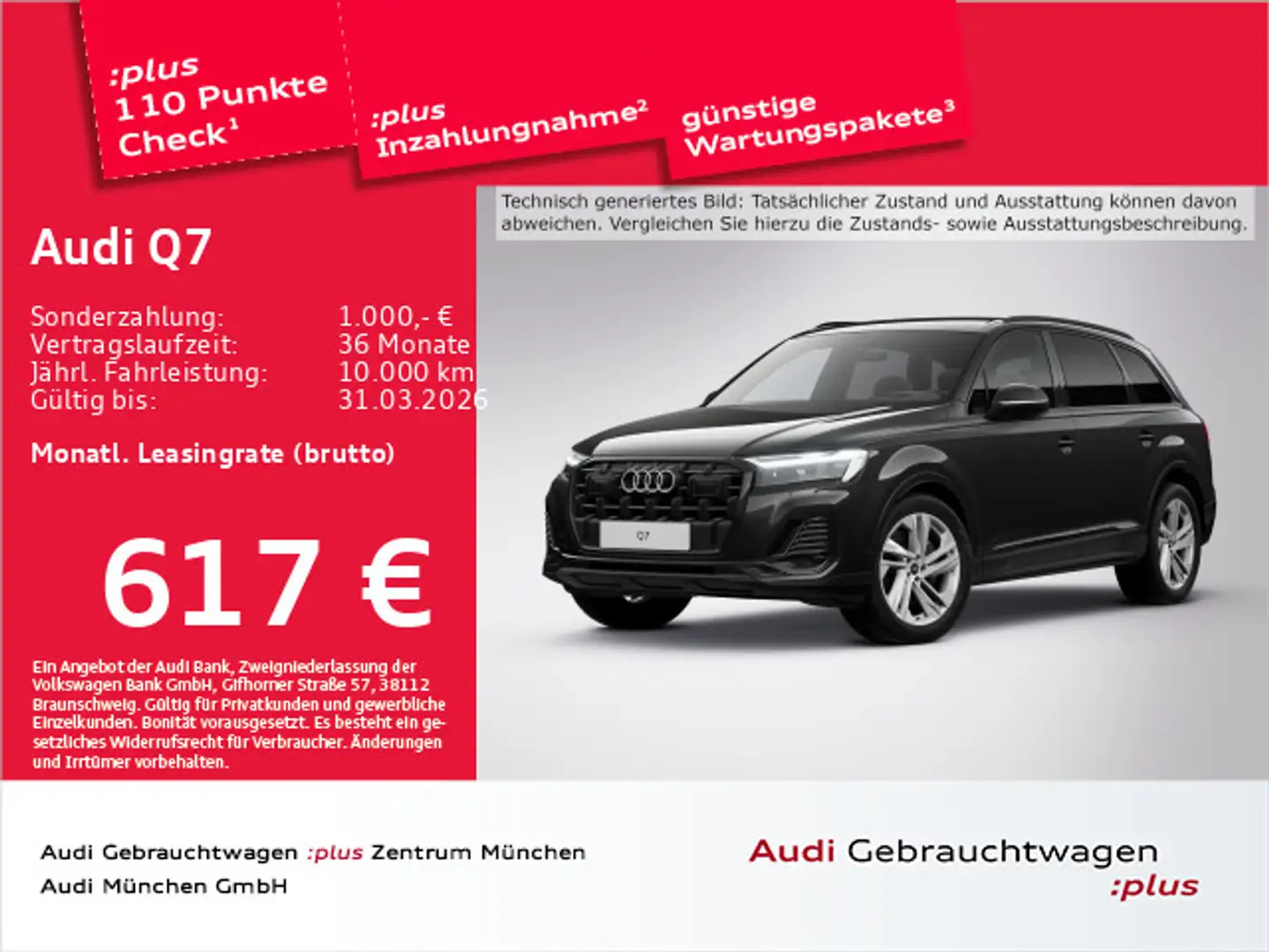 Audi Q7 45 TDI qu. tiptr. 7-Sitzer/Virtual+/Matrix/EC Schwarz - 1