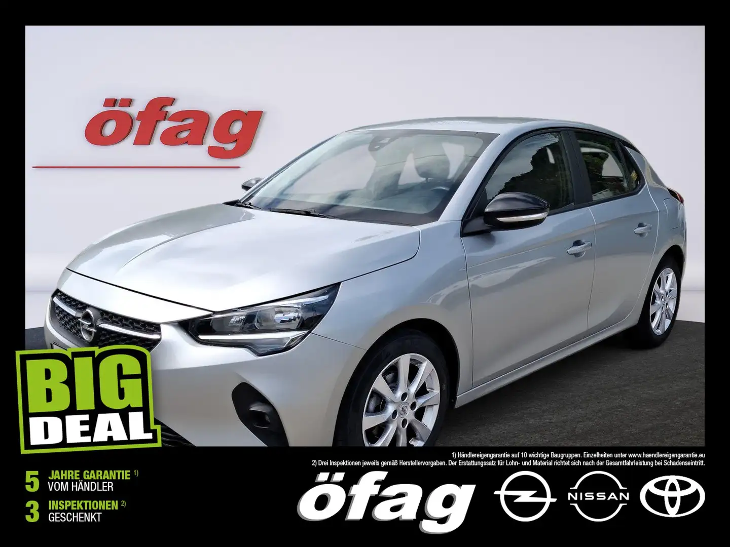 Opel Corsa 1.2 Euro 6.4 Edition Silber - 1