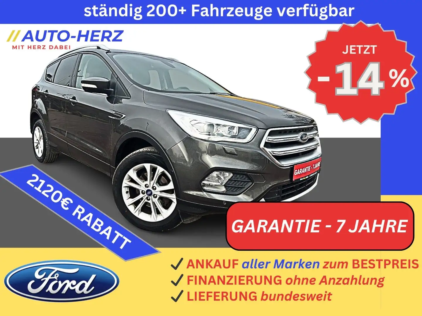 Ford Kuga Titanium Leder+Bi-XENON+Klimaau+Sitz&Lenkhz Grau - 1