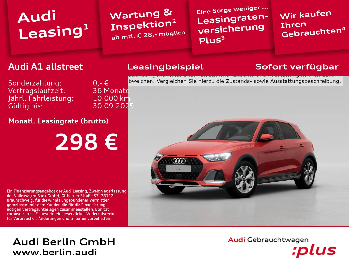 Audi A1 30 TFSI S tr. Rot - 1