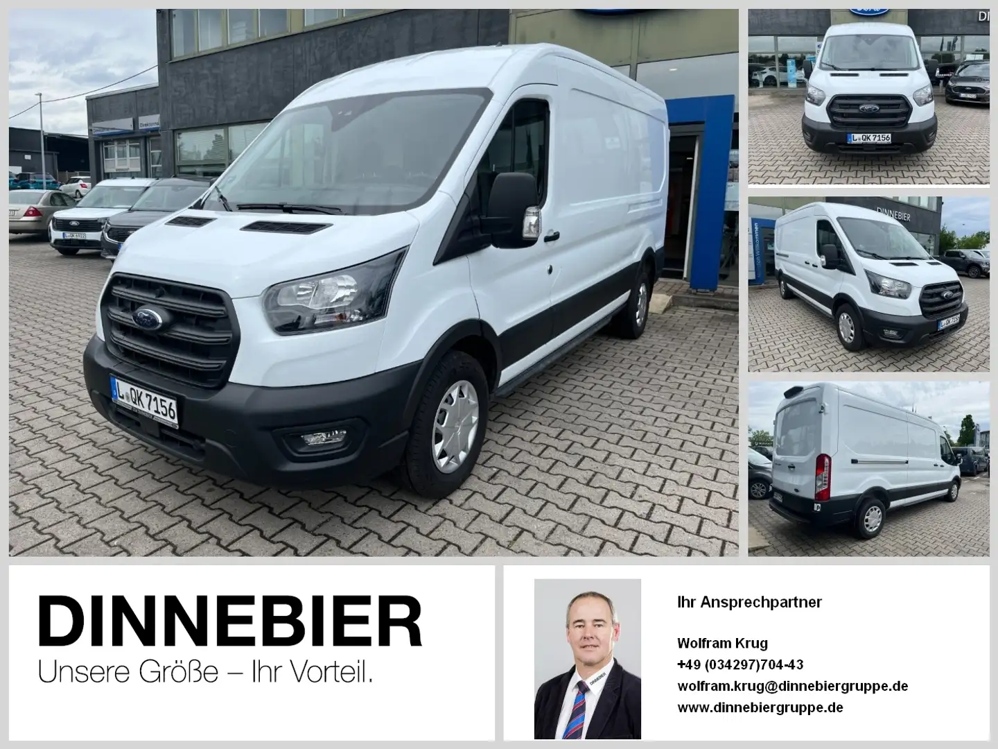Ford Transit 350 L3 H2 Kasten LKW Trend 96 KW Blanc - 1