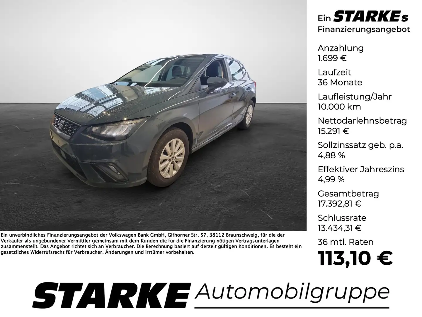SEAT Ibiza 1.0 TSI Style Blau - 1