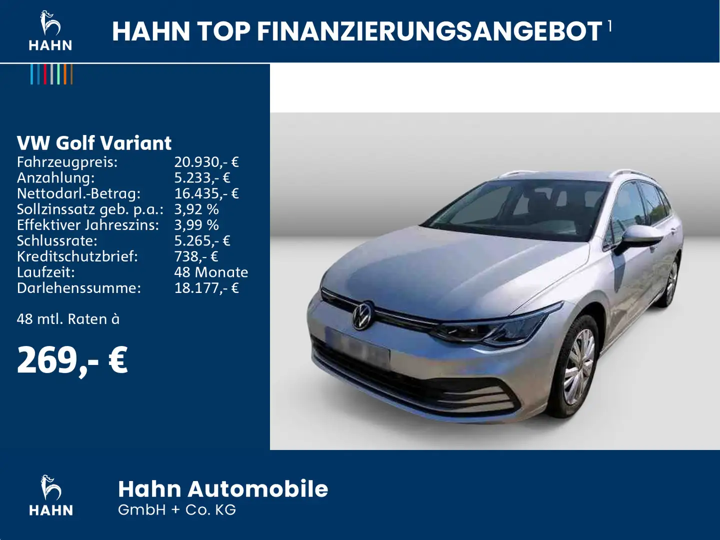 Volkswagen Golf Variant Golf VIII Variant 2.0TDI DSG Life LED PDC Navi Silber - 2