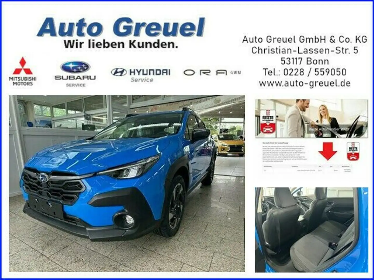 Subaru Crosstrek Comfort "Lager sofort" Bleu - 1