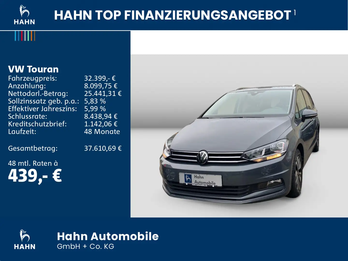 Volkswagen Touran 1.5TSI DSG Move 7-Sitze Navi PDC Sitzheiz Grau - 2