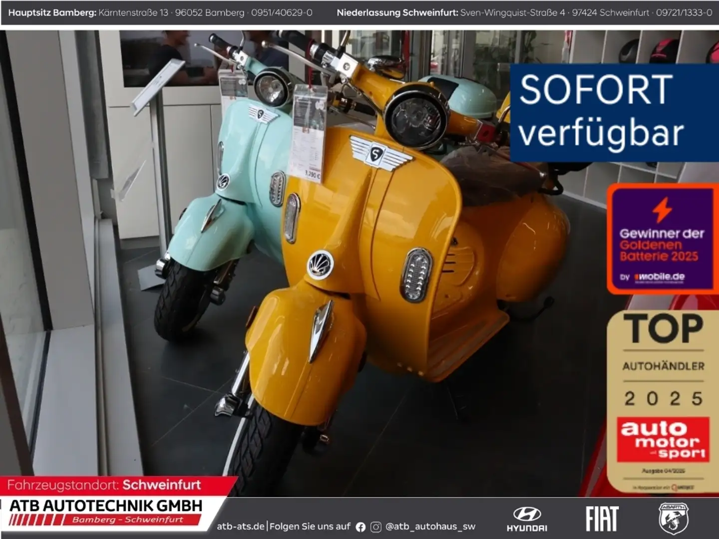 Dreems Amalfi 45 km/h inkl. Topcase zzgl. Überführungskosten Amarillo - 1