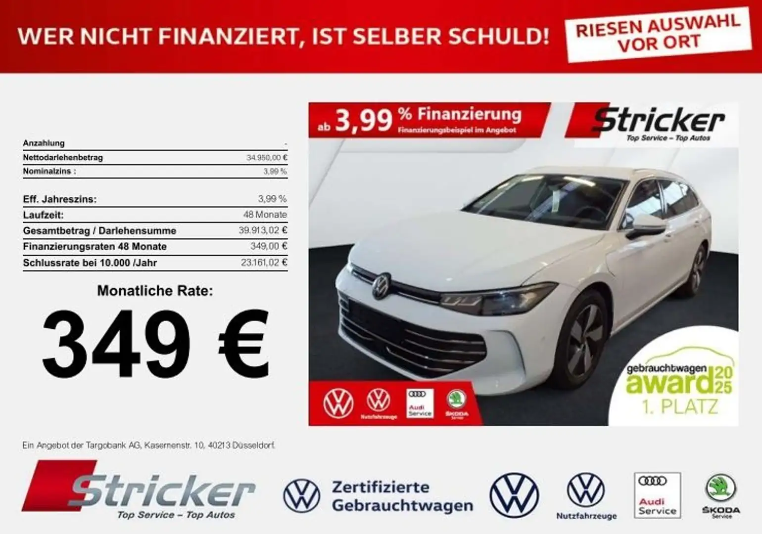 Volkswagen Passat Variant Business 1.5TSI e-hybrid DSG 349,-ohne Anzahlung Weiß - 2