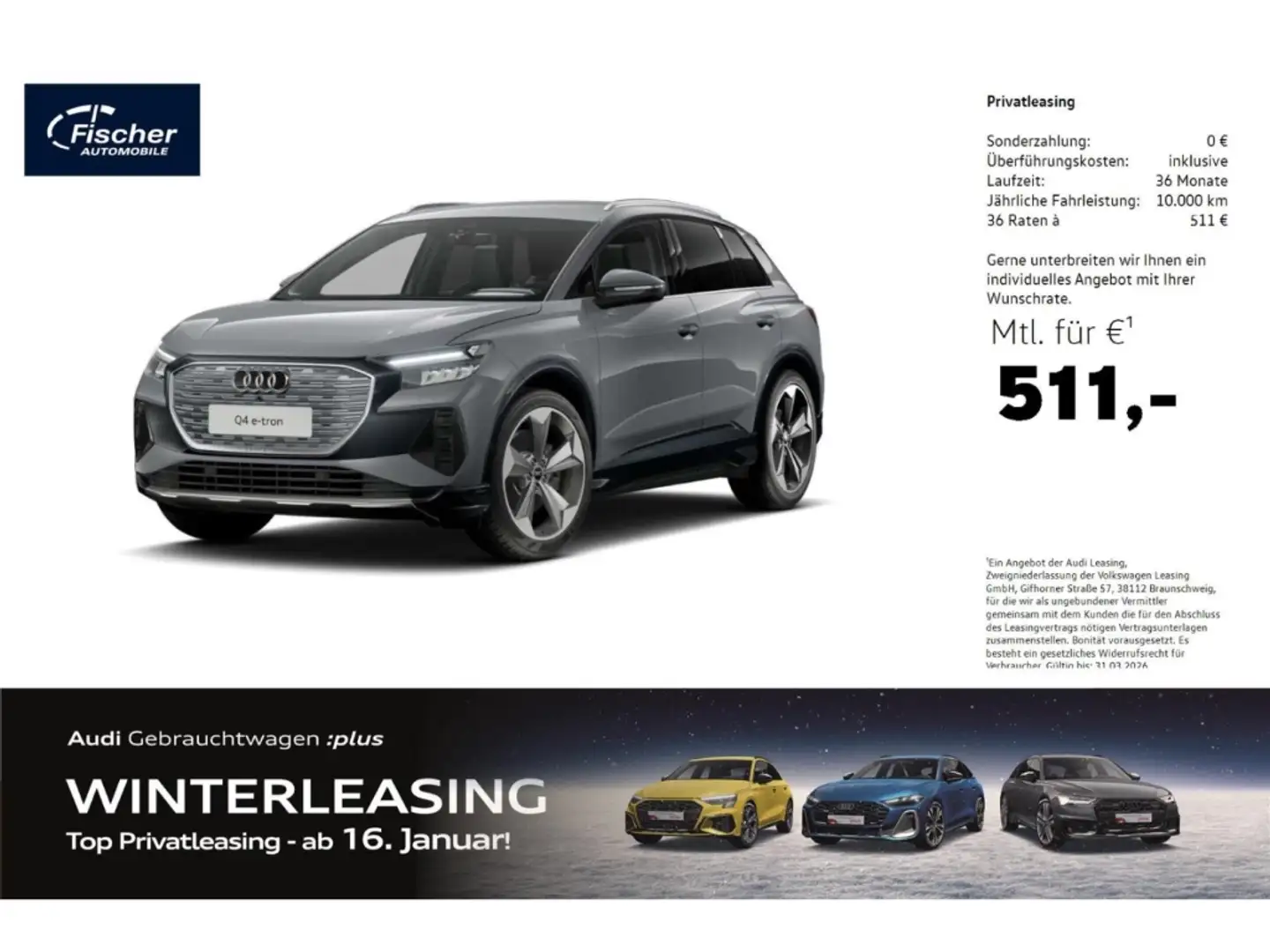 Audi Q4 e-tron 55 quattro AHK/W-Pumpe/RFK/21'' Grau - 1