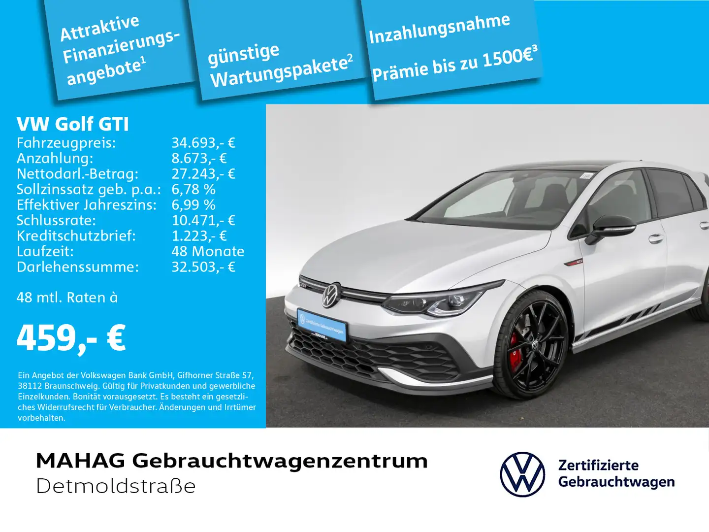 Volkswagen Golf GTI Golf VIII GTI Clubsport 2.0 TSI BlackStyle IQ.Li Silber - 1