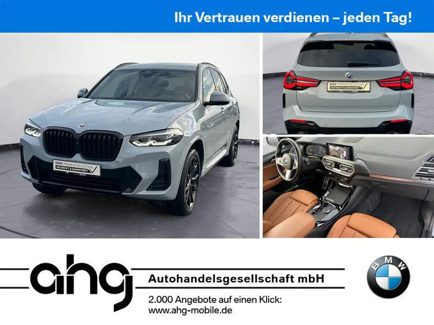 BMW X3 xDrive30i AT Navi Bluetooth PDC Klima DPF Grau - 1