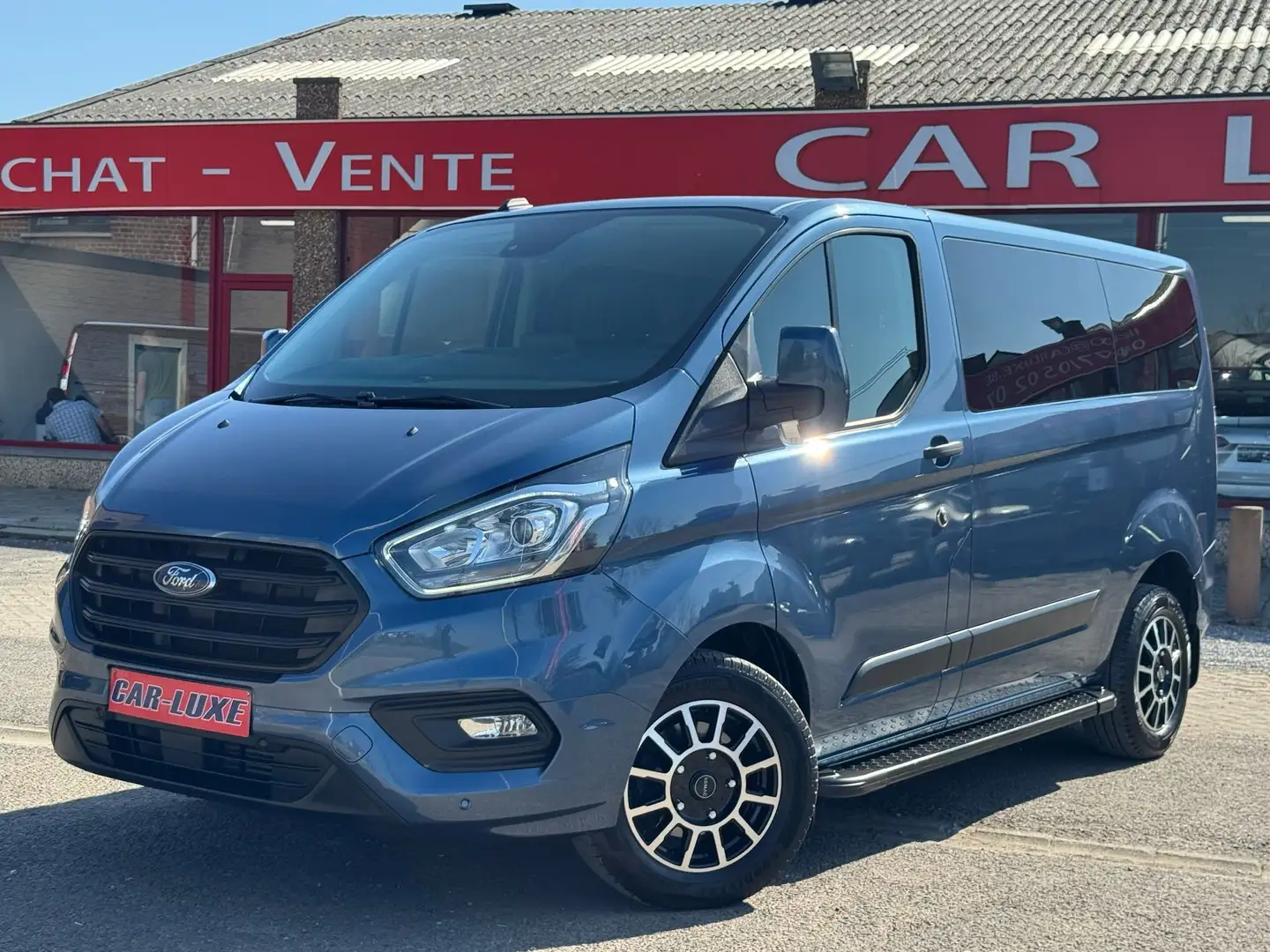 Ford Transit Custom 2.O 13OCV BOITE AUTO  8PLACES  GPS LED Bleu - 1