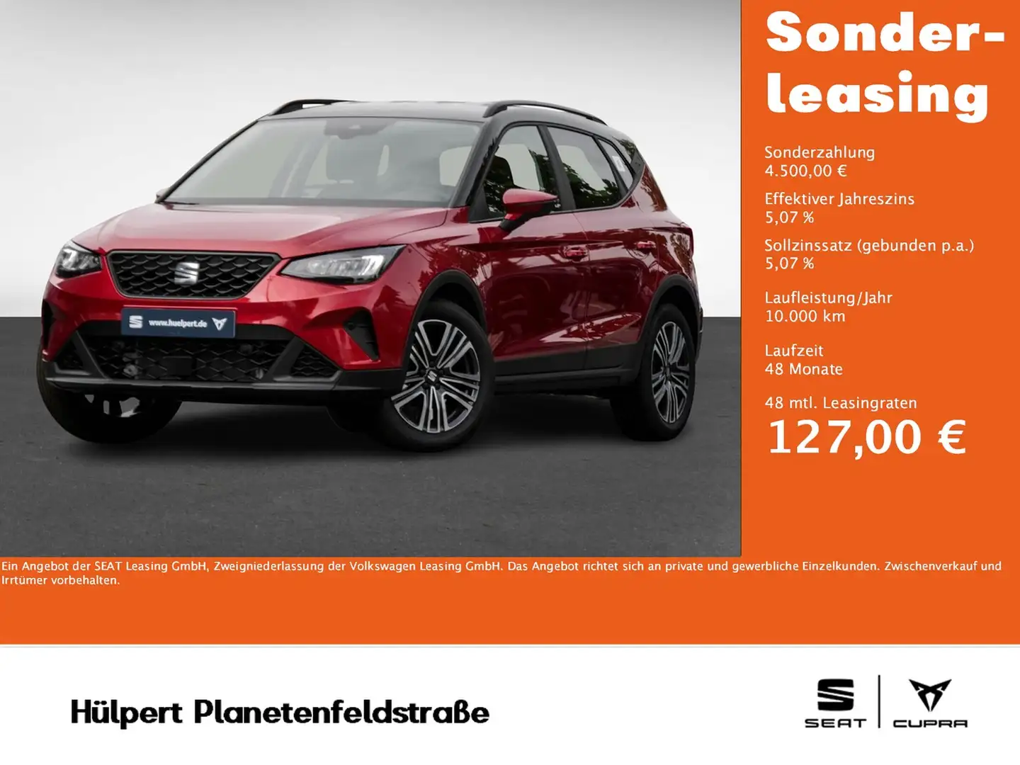 SEAT Arona 1.0 ROAD EDITION DSG NAV ACC SHZ PDC LM17 Rojo - 1