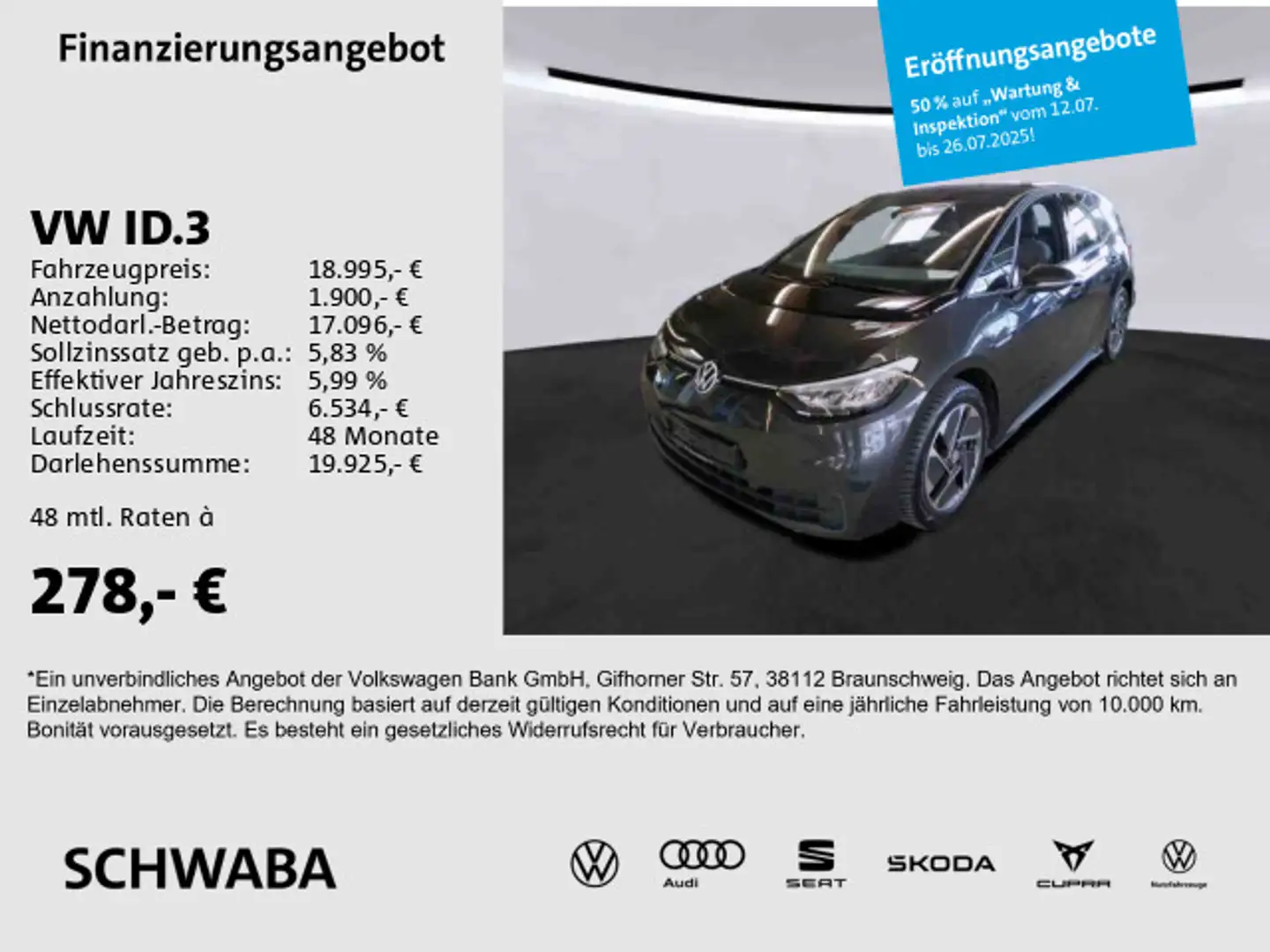 Volkswagen ID.3 Pro *Wärmep.*ACC*AHK*LED*LANE*NAVI*8-fach* Grey - 1